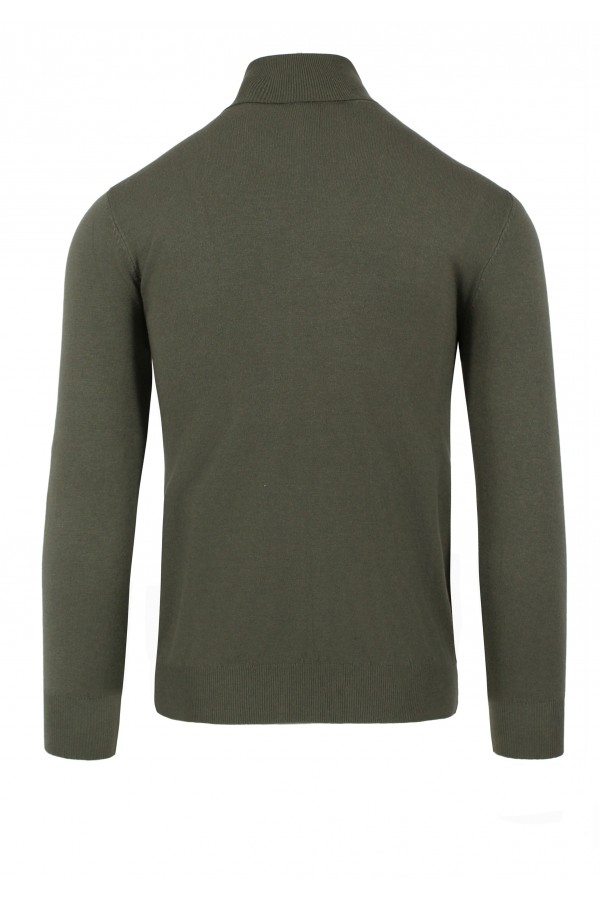 Ανδρική χακί πλεκτή μπλούζα ζιβάγκο