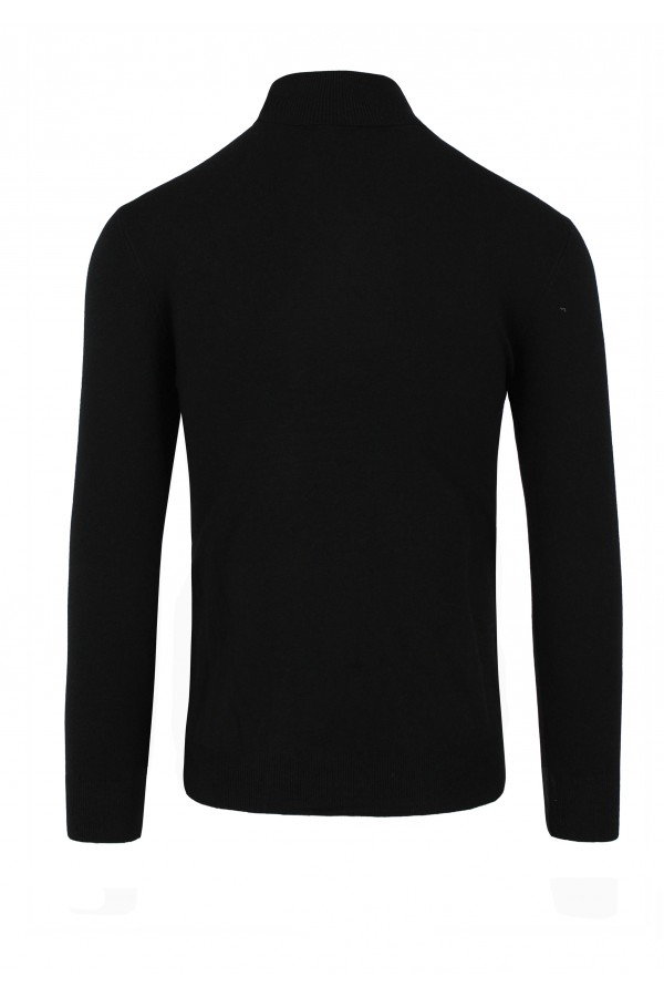 Ανδρική μαύρη πλεκτή μπλούζα ζιβάγκο 