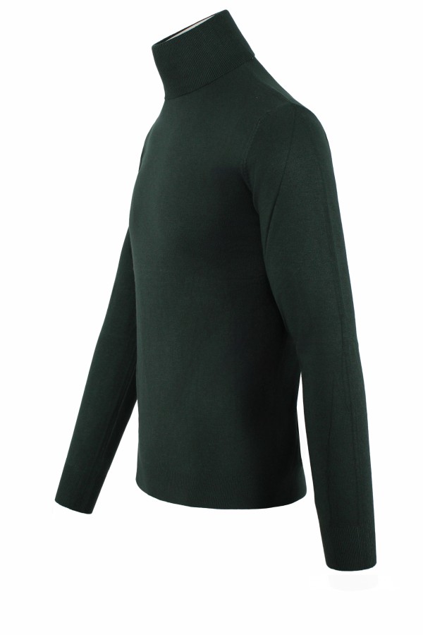 Ανδρική πράσινη πλεκτή μπλούζα ζιβάγκο