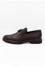 Ανδρικά δερμάτινα καφέ loafers