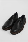 Ανδρικά δερμάτινα μαύρα loafers
