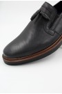 Ανδρικά δερμάτινα μαύρα loafers