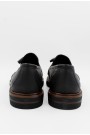 Ανδρικά δερμάτινα μαύρα loafers