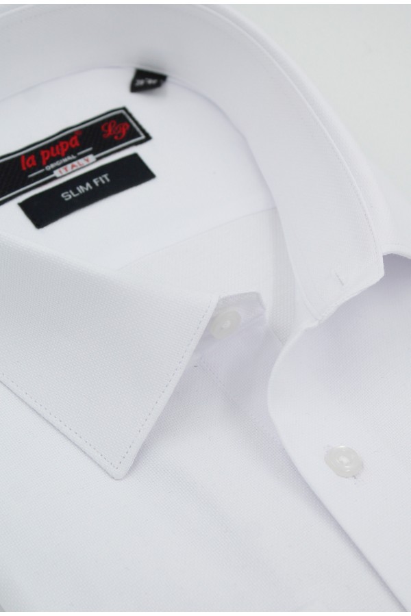 Ανδρικό λευκό πουκάμισο slim fit