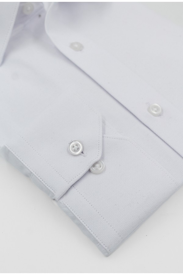 Ανδρικό λευκό πουκάμισο slim fit