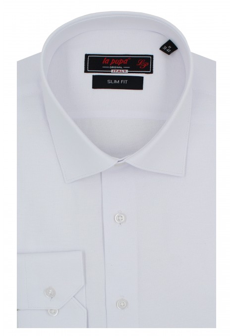 Ανδρικό λευκό πουκάμισο slim fit