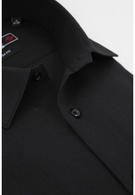 Ανδρικό μαύρο πουκάμισο slim fit