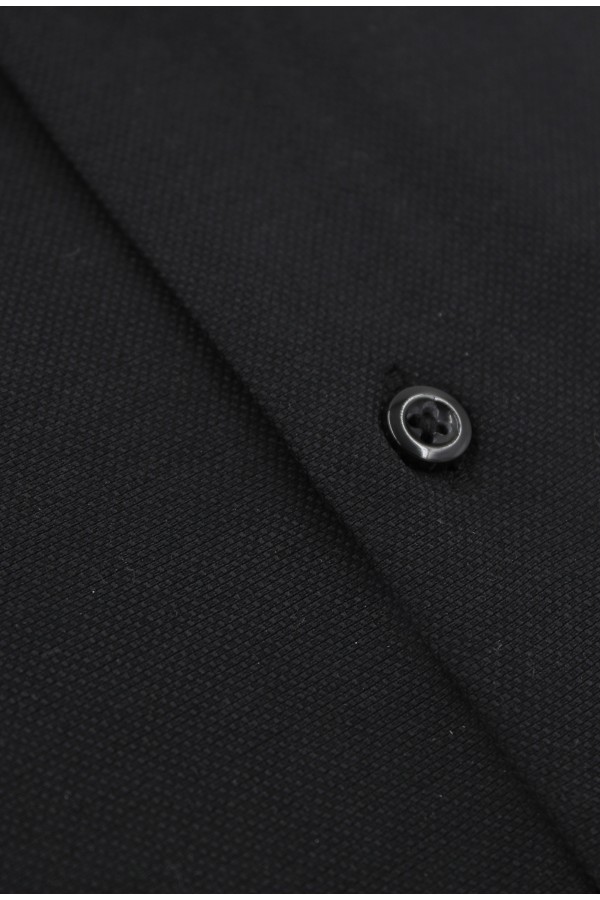 Ανδρικό μαύρο πουκάμισο slim fit