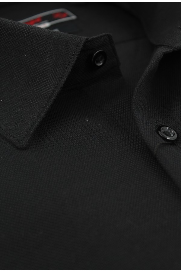 Ανδρικό μαύρο πουκάμισο slim fit