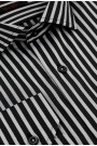 Ανδρικό γκρι πουκάμισο ριγέ slim fit