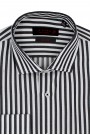 Ανδρικό μαύρο πουκάμισο ριγέ slim fit