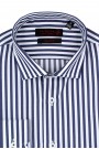 Ανδρικό μπλε πουκάμισο ριγέ slim fit