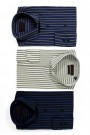 Ανδρικό μπλε πουκάμισο ριγέ slim fit
