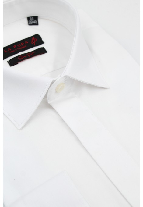 Ανδρικό λευκό πουκάμισο slim fit