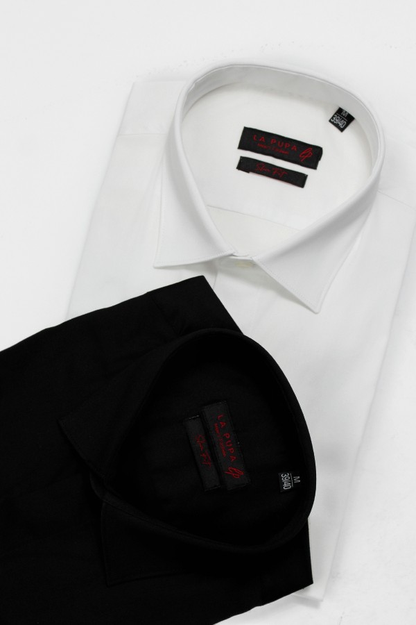 Ανδρικό λευκό πουκάμισο slim fit