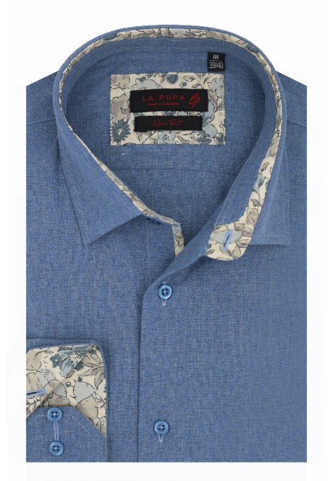Ανδρικό γαλάζιο πουκάμισο slim fit
