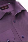 Ανδρικό μωβ βαμβακερό πουκάμισο slim fit