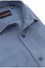 Ανδρικό μπλε βαμβακερό πουκάμισο slim fit