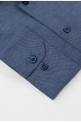 Ανδρικό μπλε βαμβακερό πουκάμισο slim fit