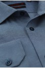 Ανδρικό μπλε βαμβακερό πουκάμισο slim fit