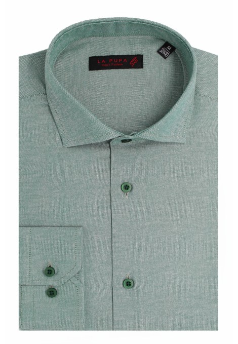 Ανδρικό πράσινο  βαμβακερό πουκάμισο slim fit