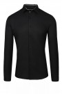 Ανδρικό μαύρο βαμβακερό πουκάμισο slim fit 
