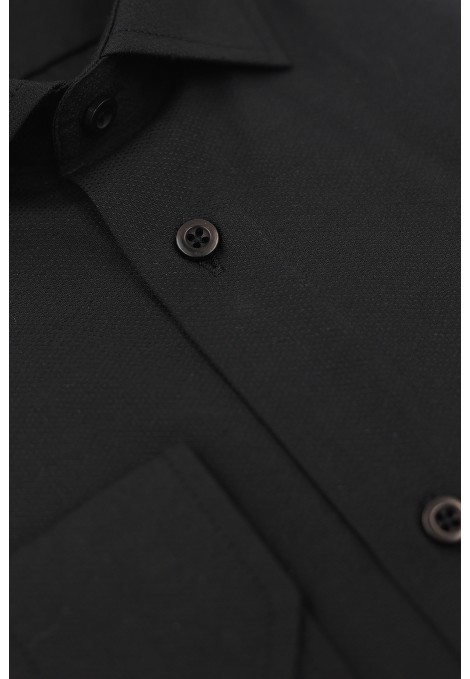 Ανδρικό μαύρο πουκάμισο slim fit
