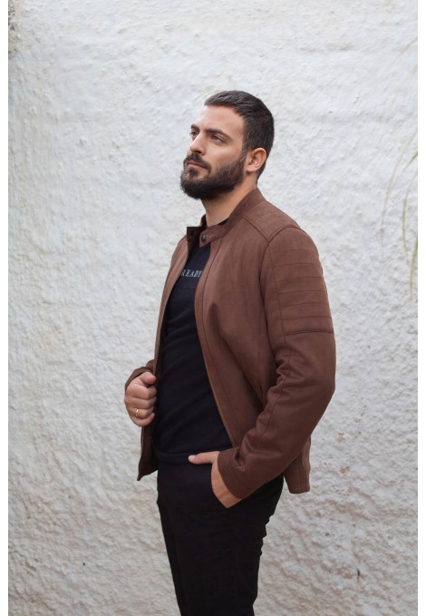Ανδρικό ταμπά καστόρινο jacket