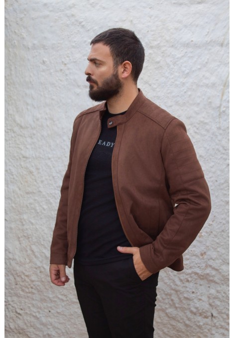 Ανδρικό ταμπά καστόρινο jacket