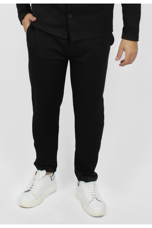 Ανδρικό μαύρο oversize ριπ παντελόνι