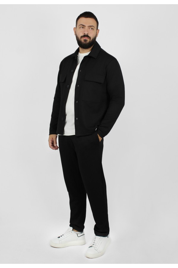 Ανδρικό μαύρο oversize ριπ παντελόνι