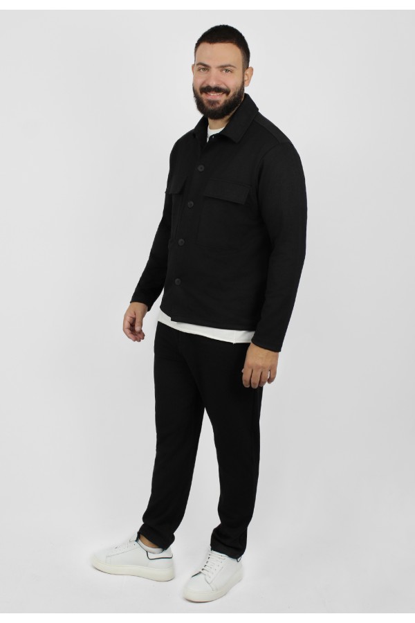 Ανδρικό μαύρο oversize ριπ παντελόνι