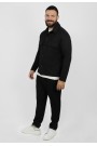 Ανδρικό μαύρο oversize ριπ παντελόνι