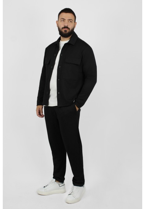 Ανδρικό μαύρο oversize ριπ παντελόνι