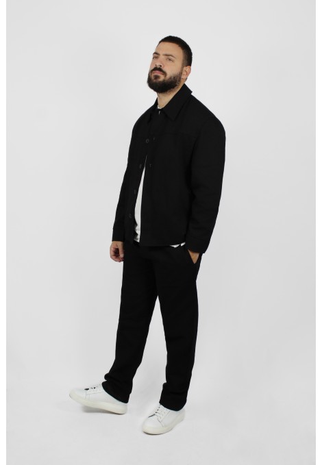 Ανδρικό μαύρο oversize παντελόνι
