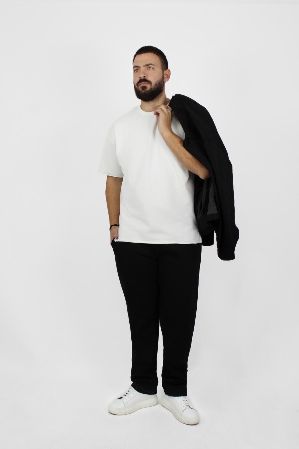 Ανδρικό μαύρο oversize παντελόνι