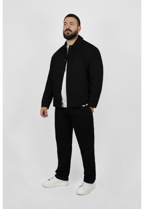 Ανδρικό μαύρο oversize παντελόνι