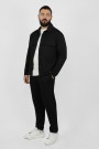 Ανδρικό μαύρο jacket ριπ με τσέπες