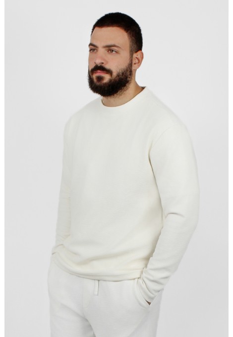 Ανδρική λευκή oversize μπλούζα 