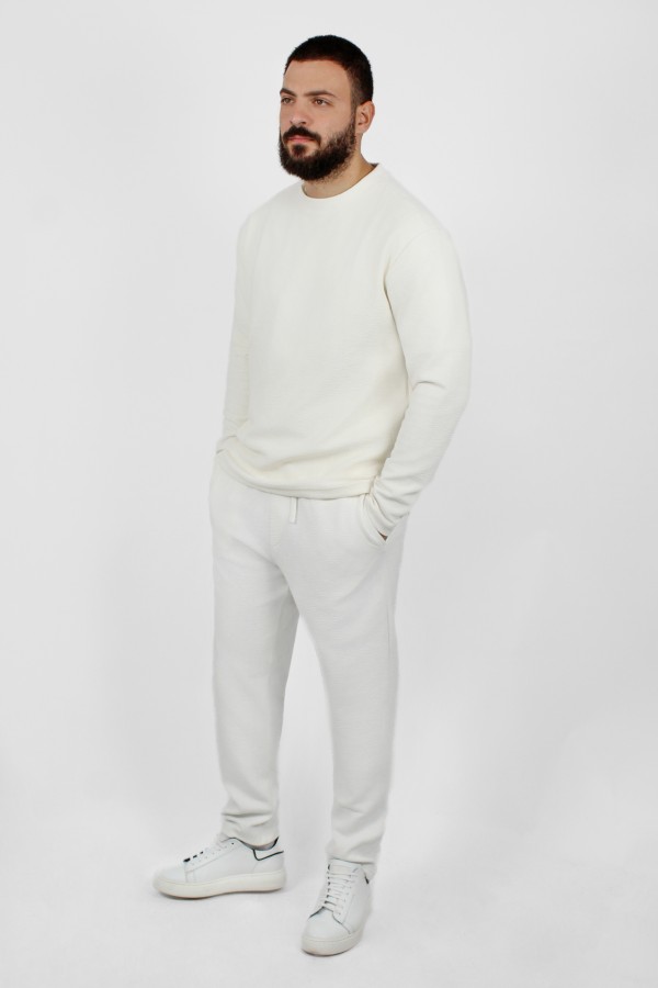Ανδρική λευκή oversize μπλούζα 