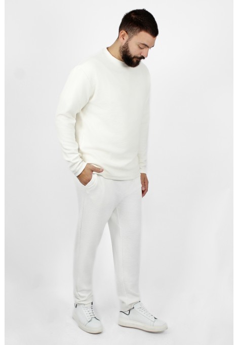 Ανδρική λευκή oversize μπλούζα 
