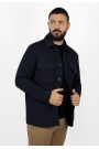 Ανδρικό σκούρο μπλε jacket με τσέπες