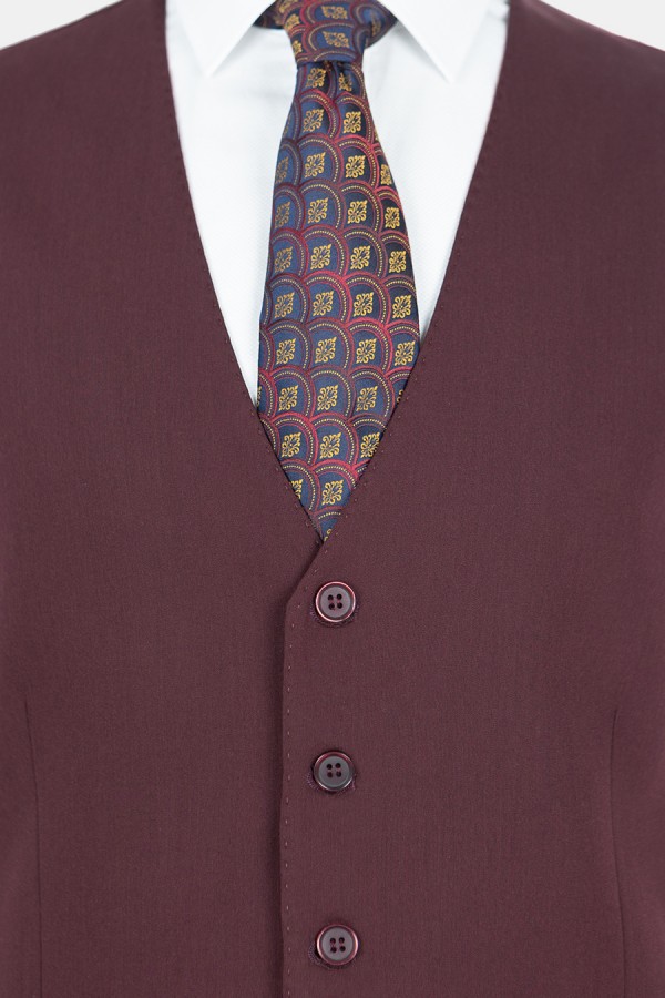 Man's bordeuax vest