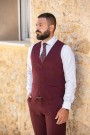 Man's bordeuax vest