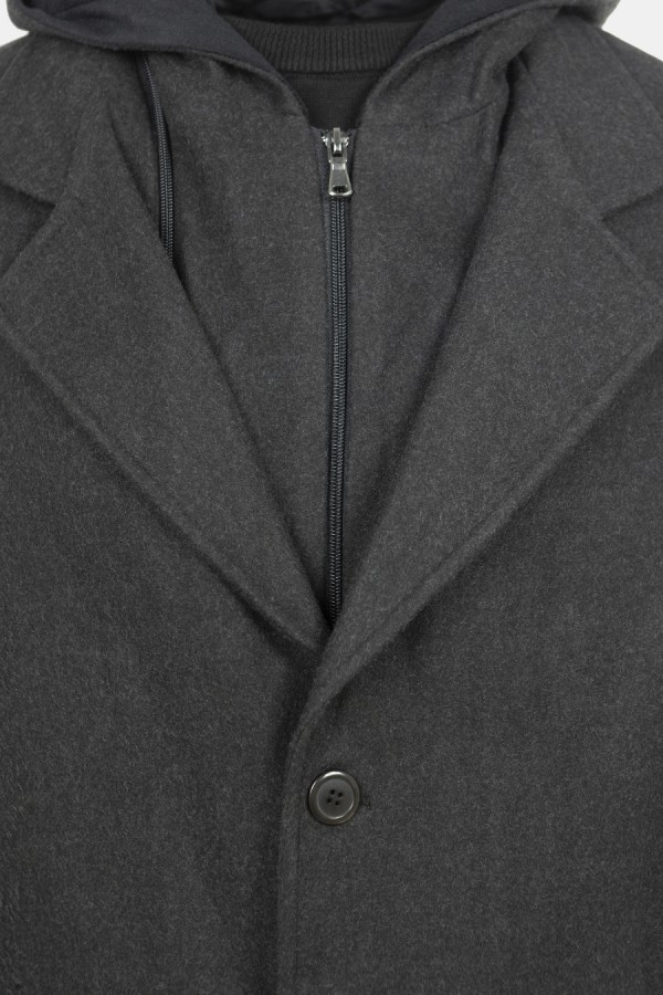 Men's 2-in-1 Layer Anthracite Grey Coat