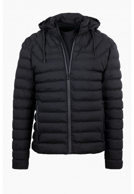 Men's Black Jacket with detachable Hood