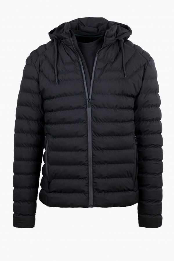 Men's Black Jacket with detachable Hood