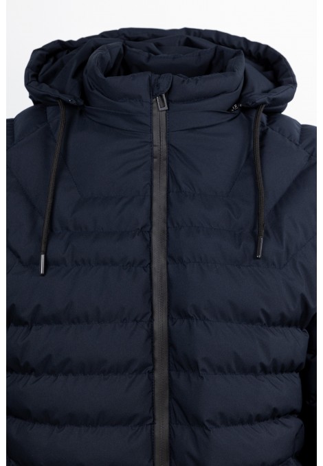 Men's Dark Blue  Jacket with detachable Hood