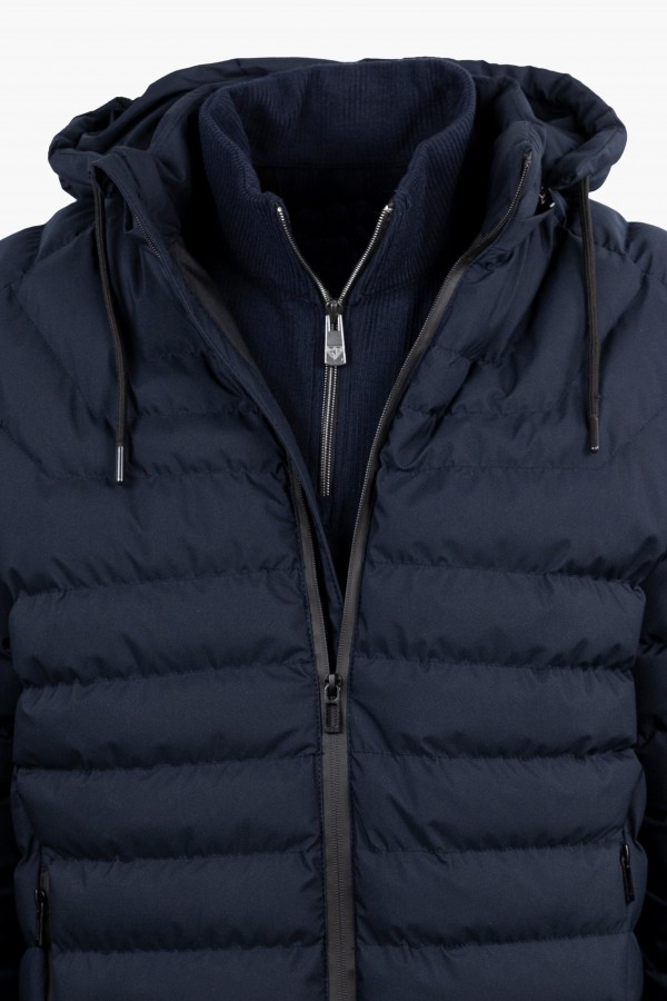 Men's Dark Blue  Jacket with detachable Hood
