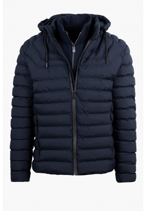 Men's Dark Blue  Jacket with detachable Hood